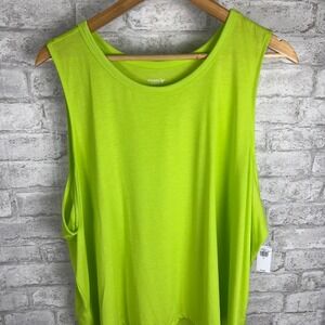 New Old Navy Active Ultralite Tank Top 3X Womens Neon‎ Green Sleeveless Go-Dry